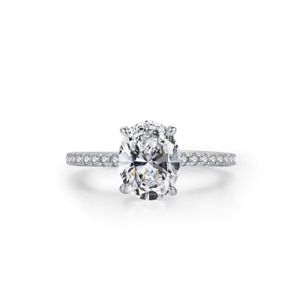 Kenzo Chic 925 Sterling Silver Handmade Engagement Rings Oval Cut Cubic Zirconia CZ Wedding Promise Rings for Her Stunning Wedding Bands for Women Size 5-9